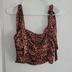 Forever21 Rust Orange and Black Tank Top
